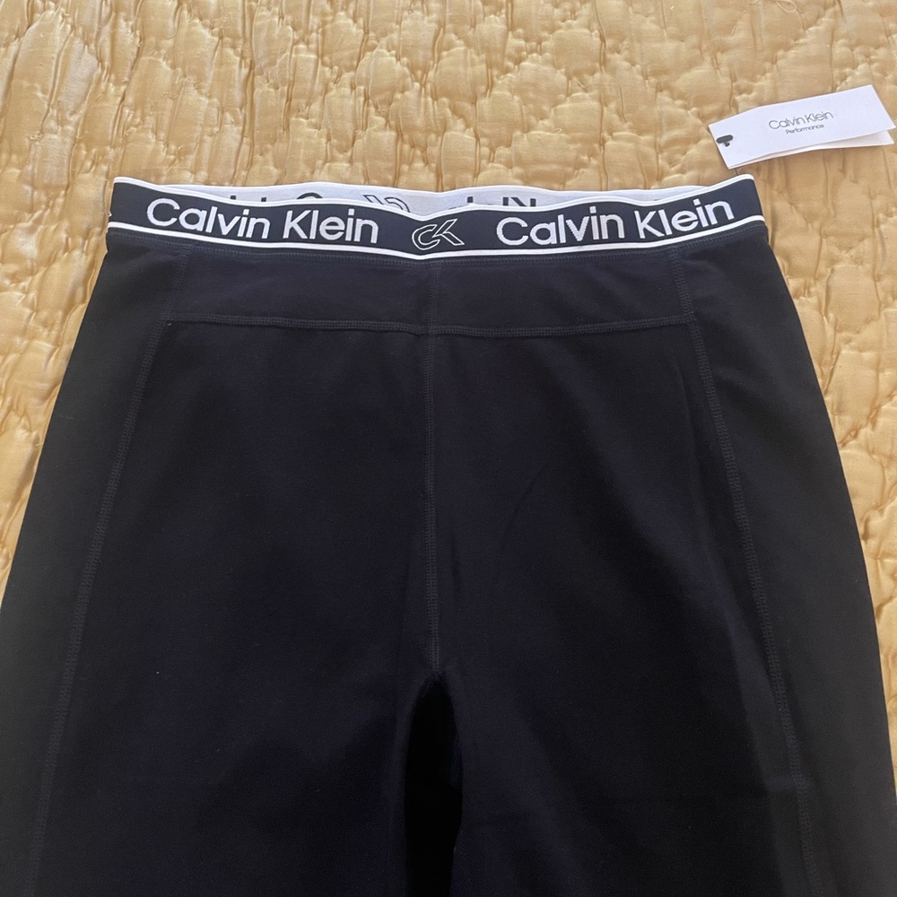 Calvin klein workout pants logo waist monogram